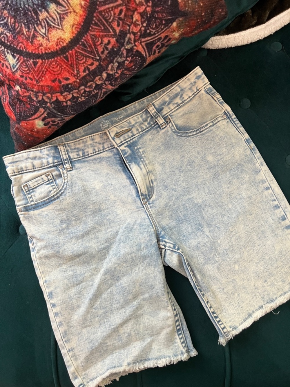 Light Wash Denim Cutoff Shorts
